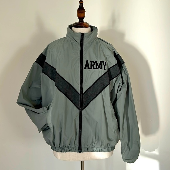 VINTAGE ARMY WARMUP JACKET - Picture 1 of 10